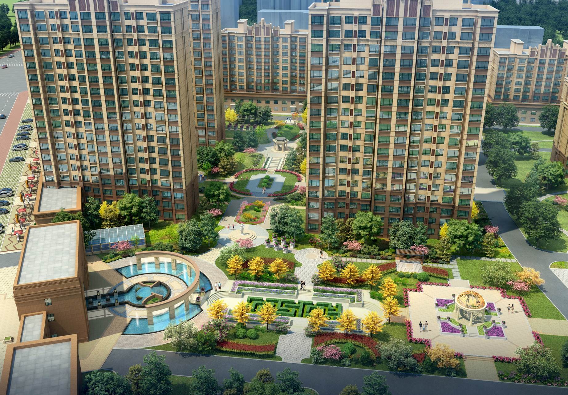 博野现代城景观设计